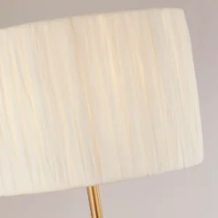 Raffia Floor Lamp - White & Gold -NEBO Store 13525826 1034956834965859
