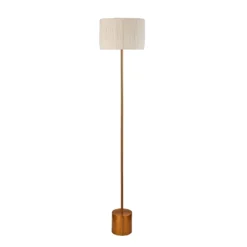 Raffia Floor Lamp - White & Gold -NEBO Store 13525826 1494956834911697