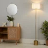 Raffia Floor Lamp - White & Gold -NEBO Store 13525826 9065042052897171