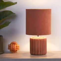 Phoebe Ceramic Table Lamp - Rust