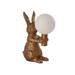 Rabbit Table Lamp - Gold & Glass -NEBO Store 13528281 1454956834744003