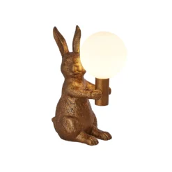 Rabbit Table Lamp - Gold & Glass -NEBO Store 13528281 1874956834715131