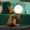 Rabbit Table Lamp - Gold & Glass -NEBO Store 13528281 2005009393262033