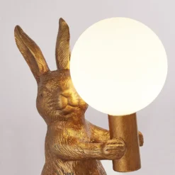 Rabbit Table Lamp - Gold & Glass -NEBO Store 13528281 9214956834768027
