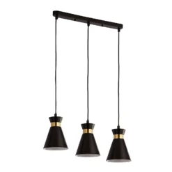 Balham 3 Light Diner Bar Light - Black & Brass 15 Balham 3 Light Diner Bar Light - Black & Brass -NEBO Store 13528465 8465042091939807