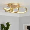 Bailey LED Spiral Flush Ceiling Light - Brass -NEBO Store 13529588 2614945396440369