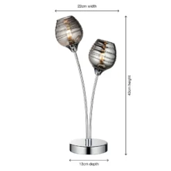 Marple Table Lamp - Chrome & Smoke -NEBO Store 13645373 1414956789362280