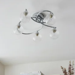 Tatton 5 Light Semi Flush Ceiling Light - Chrome -NEBO Store 13645374 1224942855309584