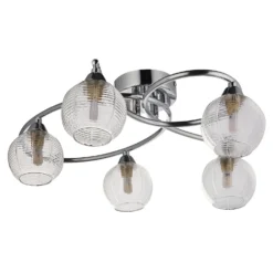 Tatton 5 Light Semi Flush Ceiling Light - Chrome -NEBO Store 13645374 4734942855363377