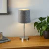 Paris Velvet Table Lamp - Grey 1 Paris Velvet Table Lamp - Grey -NEBO Store 13751359 1444969498967313