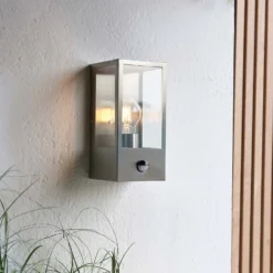 Oxford PIR Outdoor Wall Light - Stainless Steel -NEBO Store 13794245 1064957105638885