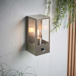 Oxford PIR Outdoor Wall Light - Stainless Steel -NEBO Store 13794245 1244957105406601