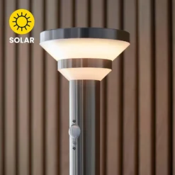 Halton 80cm Photocell & PIR Solar Outdoor Floor Light - Stainless Steel 13 Halton 80cm Photocell & PIR Solar Outdoor Floor Light - Stainless Steel -NEBO Store 13794247 4794957104151224