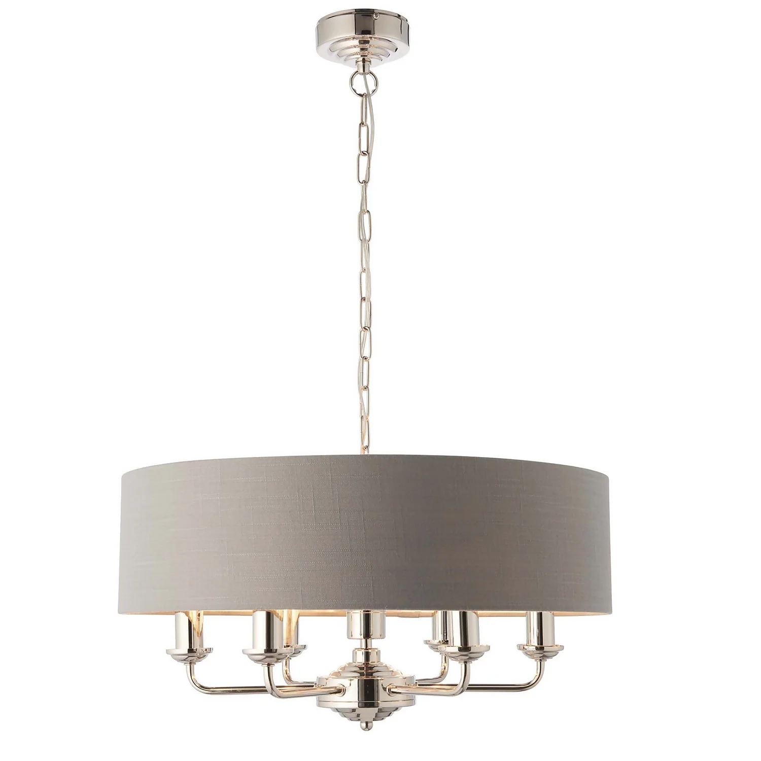 Highclere Pendant Light - 6lt Nickel 4 Highclere Pendant Light - 6lt Nickel - Image 2