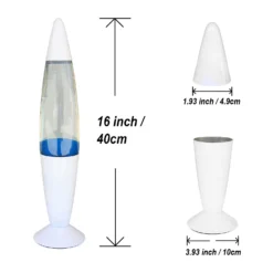 White & Blue Classic Lava Lamp -NEBO Store 13892606 1944998573049095