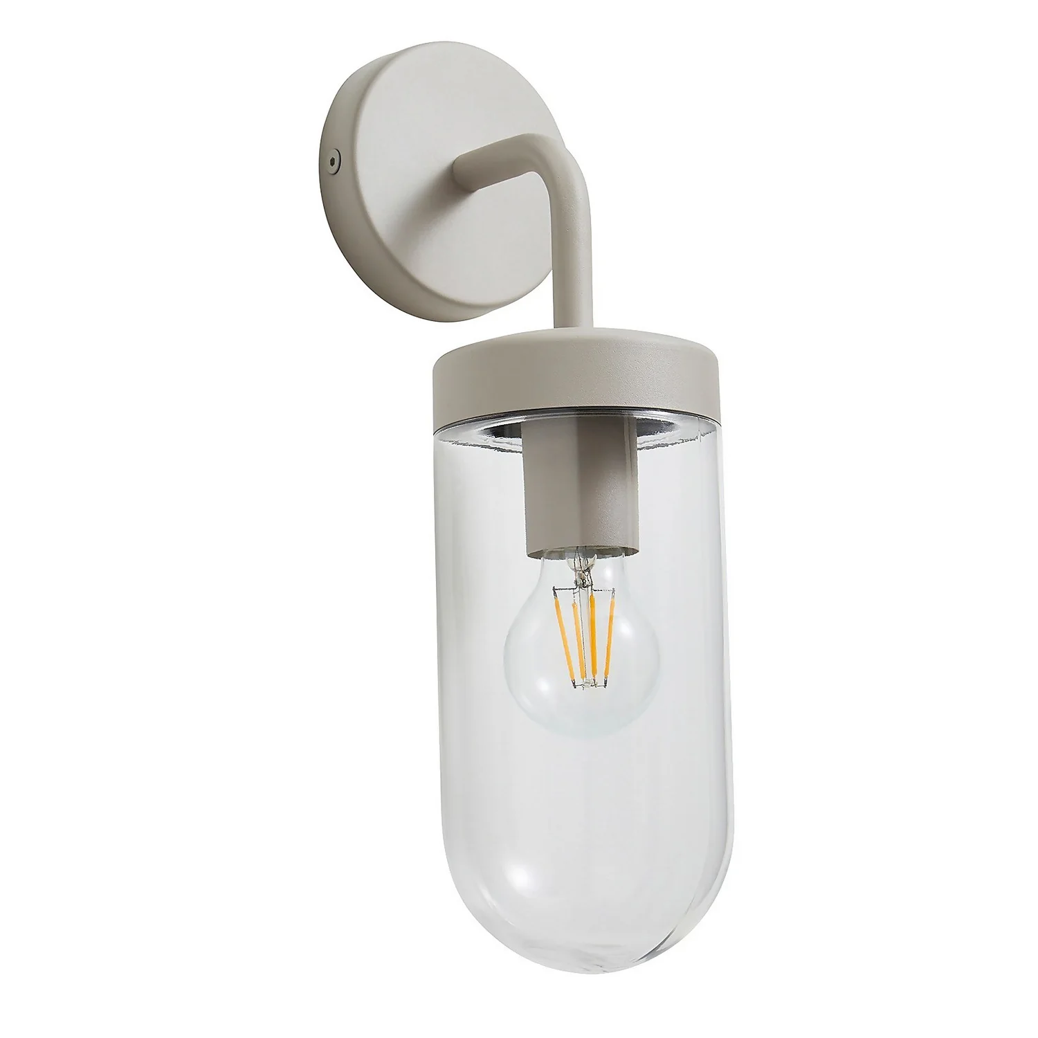 Kew Curved Arm E27 Outdoor Wall Light - Dove Grey 5 Kew Curved Arm E27 Outdoor Wall Light - Dove Grey - Image 3