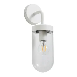Kew Curved Arm E27 Outdoor Wall Light - Ivory -NEBO Store 13924366 6654980108520254