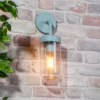 Kew Curved Arm E27 Outdoor Wall Light - Pale Blue -NEBO Store 13924368 1405005578593208