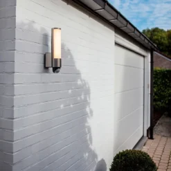Lutec Leda LED Outdoor Wall Light With PIR Motion Sensor - Stainless Steel -NEBO Store 13950209 1004993071741087