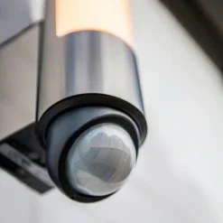 Lutec Leda LED Outdoor Wall Light With PIR Motion Sensor - Stainless Steel -NEBO Store 13950209 1594993071769029