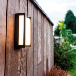 Lutec Qubo LED Rectangle Outdoor Wall Light - Anthracite -NEBO Store 13950212 1964993052280360