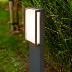 Lutec Qubo LED Outdoor Bollard Light - Anthracite -NEBO Store 13950213 1864993071817686