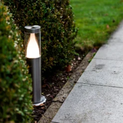 Lutec Virgo LED Outdoor Bollard Light - Stainless Steel -NEBO Store 13950220 1485009445238155