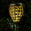 Homebase Edit Antique Gold Solar Moroccan Stake Light - 65cm -NEBO Store 13956310 8255002413812244