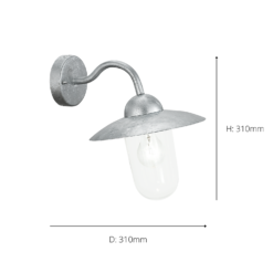 Eglo Milton Outdoor Wall Light - Stainless Steel -NEBO Store 14222374 1155020562528244