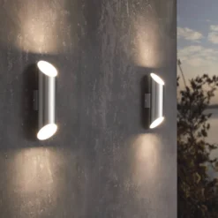 Eglo Agolada Outdoor LED Wall Light - Stainless Steel -NEBO Store 14222376 2125020562524236