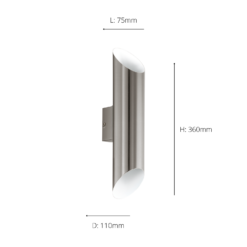 Eglo Agolada Outdoor LED Wall Light - Stainless Steel -NEBO Store 14222376 9445020562574330