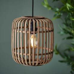 Saval Pendant Ceiling Light - Natural Bamboo -NEBO Store 14301825 8025038438089864
