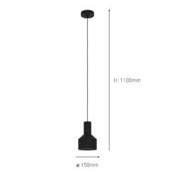 Eglo Casibare Pendant Ceiling Light - Black -NEBO Store 14302944 1665038223765601