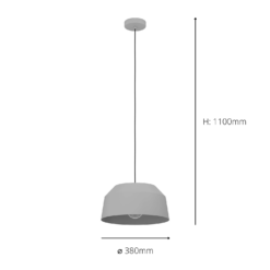 Eglo Contrisa Pendant Ceiling Light - Light Grey -NEBO Store 14302954 2105038224349023