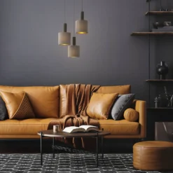 Eglo Concessa 1 3 Lamp Pendant Ceiling Light - Cappuccino & Gold -NEBO Store 14302962 5785038224215196