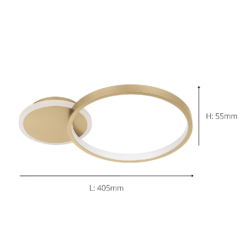 Eglo Gafares Connect Smart Flush Ceiling Light - Gold -NEBO Store 14302965 1015038223809842